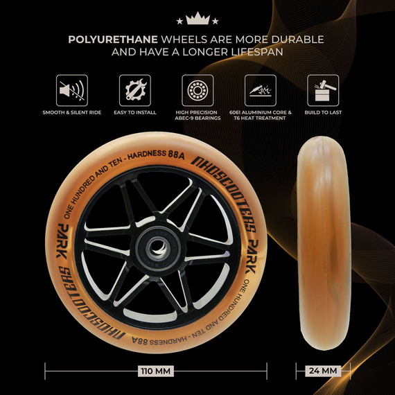Koła do Hulajnogi NKD Park Stunt Scooter Wheels Złoty 110 mm