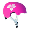 Kask Na Deskorolkę Hulajnogę NKX Brain Saver Flower Różowo-Biały