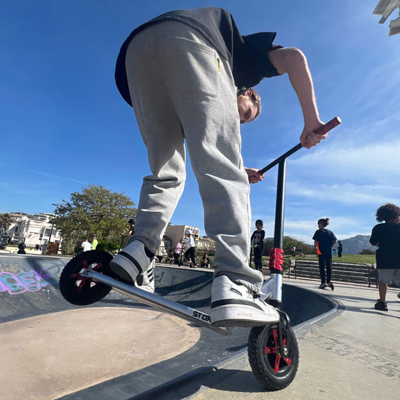 Terenowa Hulajnoga Wyczynowa Story Dirt Freestyle Scooter Czarno-Żółty 89,9 cm