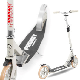 Hulajnoga Miejska Rekreacyjna Frenzy 205 mm Dual Brake V4 Recreational Scooter Kremowy