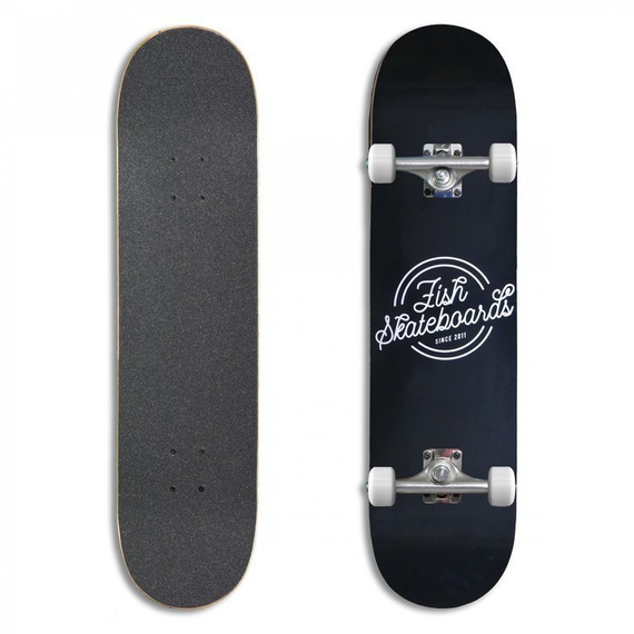 Deskorolka Fish Skateboards Retro Black 8"