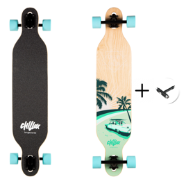Longboard CHILLAX CADDY Drop-thru BLUE 104 cm + T-tool