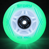 Świecące kółka z łożyskami do rolek Story Inline Skates Wheels Miętowy LED 64 mm (8 szt.)