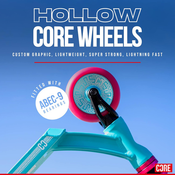 Hulajnoga Wyczynowa CORE CL1 Complete Stunt Scooter Różowo-Turkusowy wys. 85 cm
