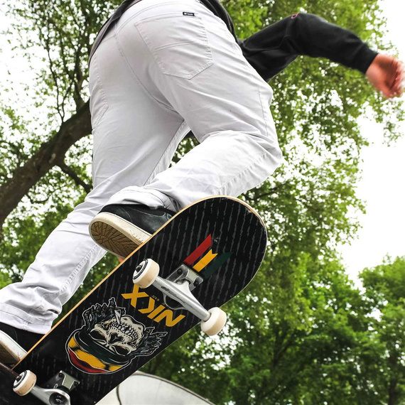 Kompletna Deskorolka NKX Rasta Royal Series Skull 8.25"