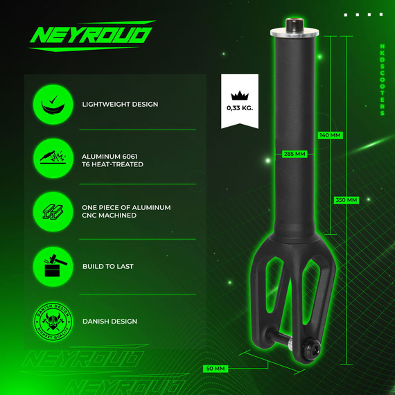 Widelec do Hulajnogi NKD Matis Neyroud Scooter Fork SCS Czarny 350 mm