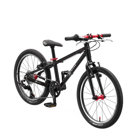Superlekki rower dla dzieci KUbikes 20L Czarno-Czerwony