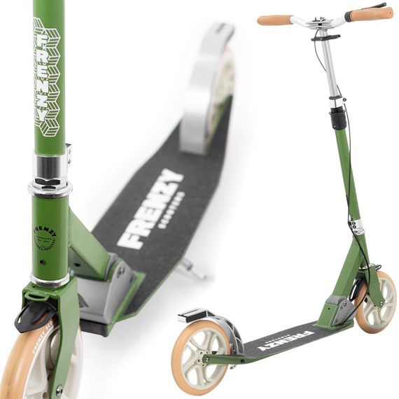 Hulajnoga Miejska Rekreacyjna Frenzy 205 mm Dual Brake V4 Recreational Scooter Zielony 