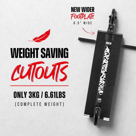 Hulajnoga Wyczynowa CORE ST3 Complete Stunt Scooter Czarny wys. 96 cm