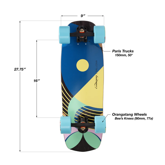 Deskorolka Cruiser Loaded Ballona Rumble Bee Cruiser Complete Willy 27.75″