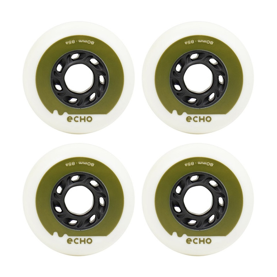 Kółka do rolek Echo Drift Wheels Biało-Zielony 80 mm (4 szt.)