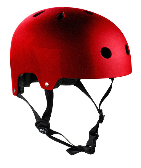 Kask na Deskorolkę Hulajnogę Rolki SFR Essentials Helmet Gloss Metallic Czerwony 