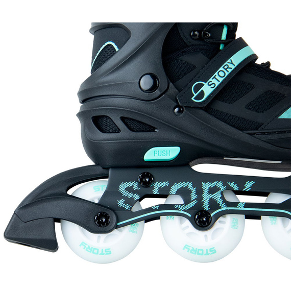 Rolki regulowane Story Fusion Adjustable Inline Skates Miętowy LED