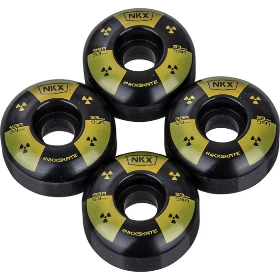 Kółka do deskorolki NKX Candy Series Toxic Czarno-Żółty 53 mm 99A