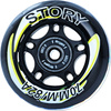 Kółka z łożyskami do rolek Story Inline Skates Wheels Czarno-Żółty 64 mm (8 szt.)