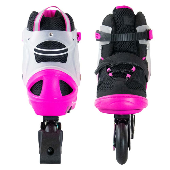 Rolki regulowane Story Motion Adjustable Inline Skates Czarno-Różowo-Tęczowy
