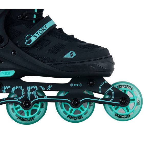 Rolki regulowane Story Fusion Adjustable Inline Skates Miętowy