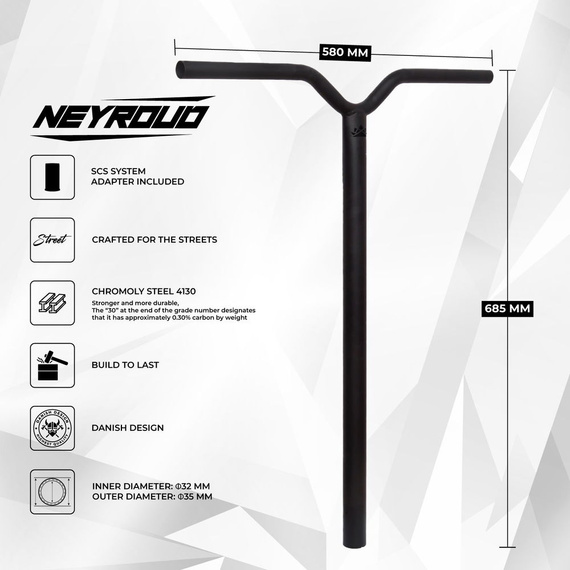 Kierownica do Hulajnogi NKD Matis Neyroud Handlebar Czarny wys. 685 mm