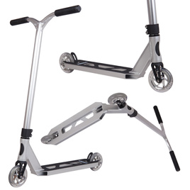 Hulajnoga Wyczynowa Striker Lux Stunt Scooter Srebrny wys. 87 cm