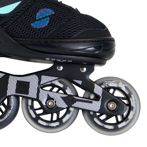 Rolki regulowane Story Motion Adjustable Inline Skates Czarno-Transparentny