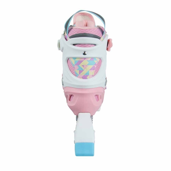 Rolki regulowane Story Spike Adjustable Inline Skates Różowo-Niebieski LED