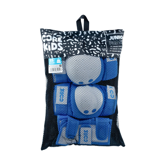 Zestaw ochraniaczy dla dzieci CORE Kids Protection Junior Skate Triple Pad Set Niebieski