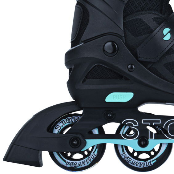 Rolki regulowane Story Midnight Adjustable Inline Skates Czarno-Miętowy