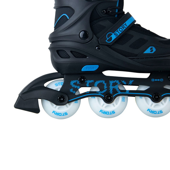 Rolki regulowane Story Fusion Adjustable Inline Skates Niebieski LED