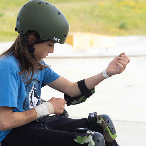 Kask Na Deskorolkę Hulajnogę NKX Brain Saver Olive L