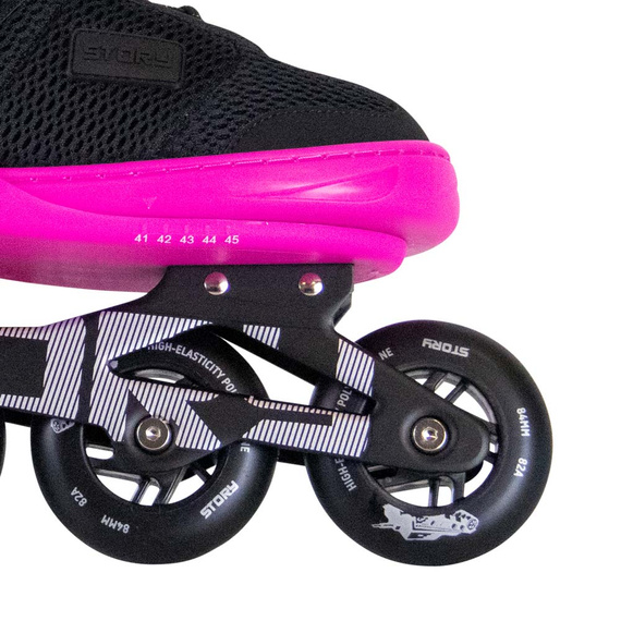 Rolki regulowane Story Motion Adjustable Inline Skates Różowo-Czarny