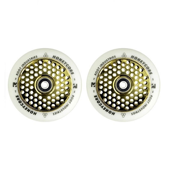 Koła do Hulajnogi Root Industries Honeycore White Pro Scooter Wheels 2-Pack Gold Rush Złoty 110 mm (2 szt.)