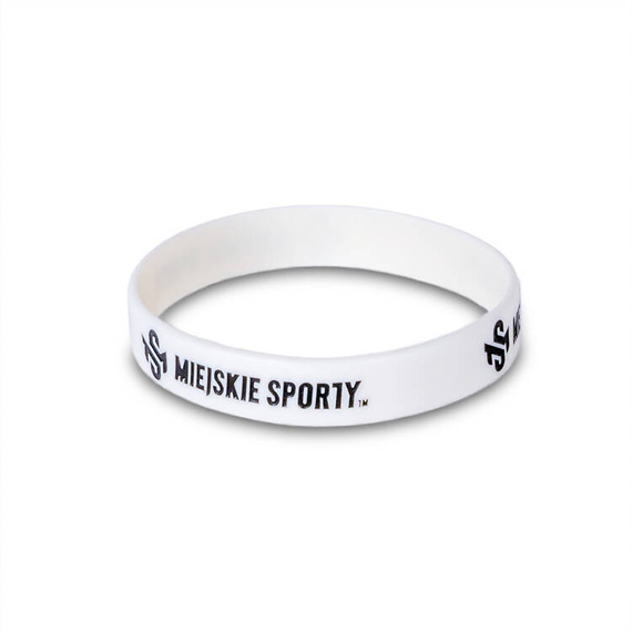 Opaska silikonowa Miejskie Sporty biało-czarna