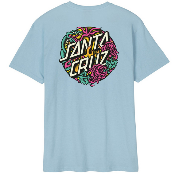 Koszulka SANTA CRUZ Dressen Rose Crew Two T-Shirt Błękitny