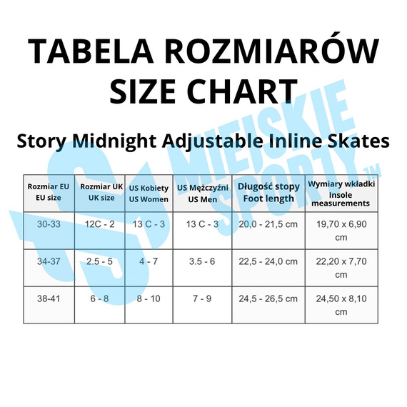 Rolki regulowane Story Midnight Adjustable Inline Skates Czarno-Żółty LED