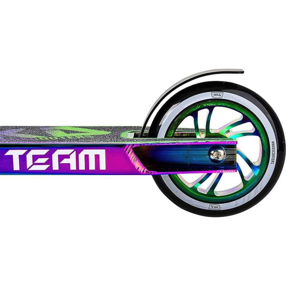 Hulajnoga Wyczynowa Tęczowa Lekka Aluminiowa Dla Dziecka NKD Team Tęczowa wys. 81 cm 