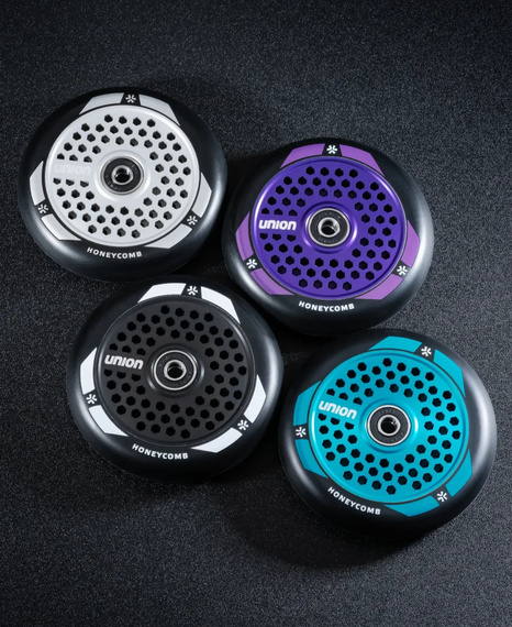 Koło do Hulajnogi Union Honeycomb Pro Scooter Wheel Czarno-Fioletowy Metaliczny 110 mm