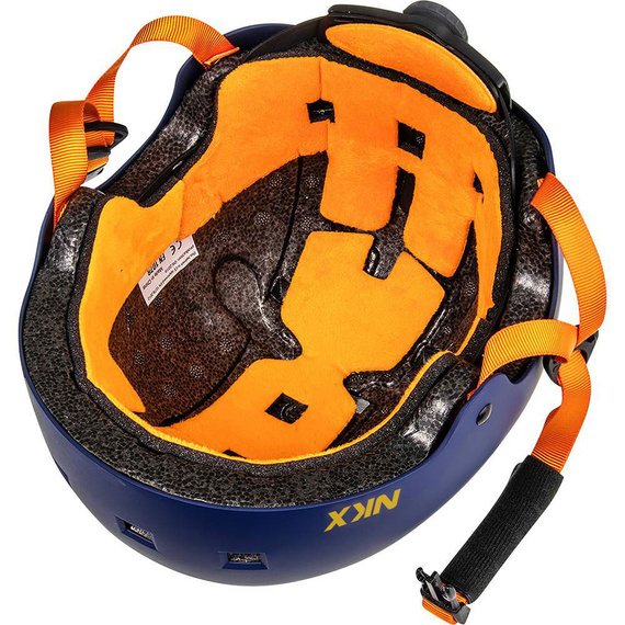 Kask Na Deskorolkę Hulajnogę NKX Brain Saver Granatowo-Pomarańczowy