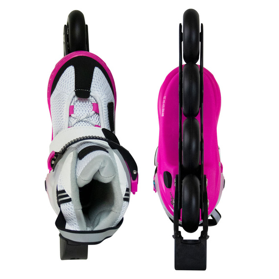 Rolki regulowane Story Motion Adjustable Inline Skates Różowo-Biało-Czarny