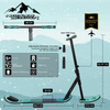 Hulajnoga Wyczynowa na śnieg NKD SNOW Stunt Scooter Czarno-Miętowy wys. 82 - 92 cm