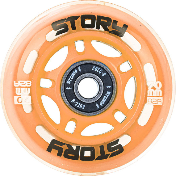 Kółka z łożyskami do rolek Story Inline Skates Wheels Pomarańczowy 64 mm (8 szt.)