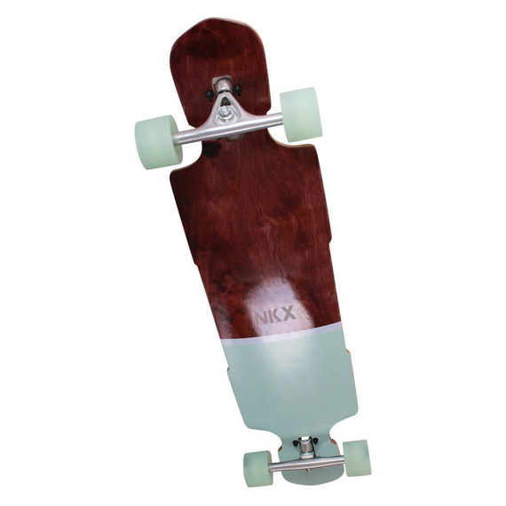 Longboard do carvingu NKX City Action Zielono-Brązowy 99 cm