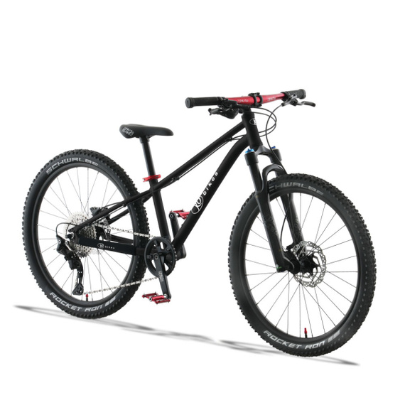 Lekki rower dla dzieci KUbikes 24S DISC Czarno-Czerwony