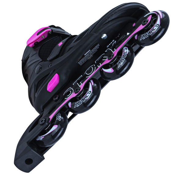 Rolki regulowane Story Midnight Adjustable Inline Skates Czarno-Różowy