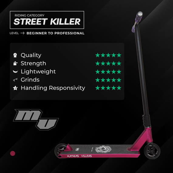Hulajnoga Wyczynowa NKD MV PRO Signature Stunt Scooter Fioletowy 95,7 cm