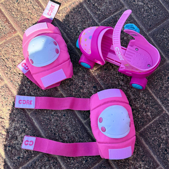 Zestaw ochraniaczy dla dzieci CORE Kids Protection Junior Skate Triple Pad Set Różowy