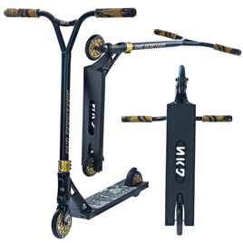 Hulajnoga Wyczynowa Streetowa Lekka NKD GAS Czarno-Złoty wys. 85 cm