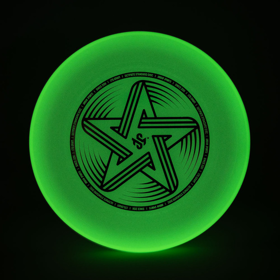 Frisbee Ultimate dysk do rzucania Miejskie Sporty Gold Star Glow (świecące) 175g