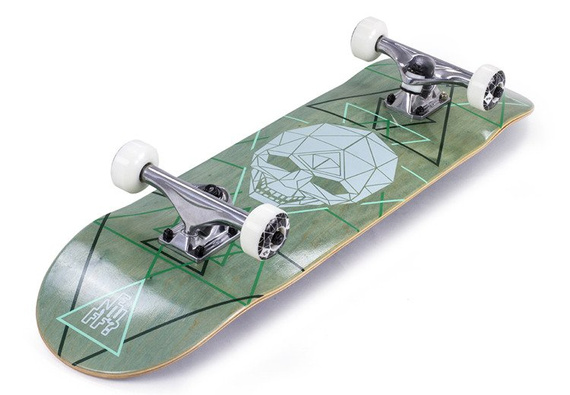 Deskorolka ENUFF GEO SKULL COMPLETE Green 8,0"