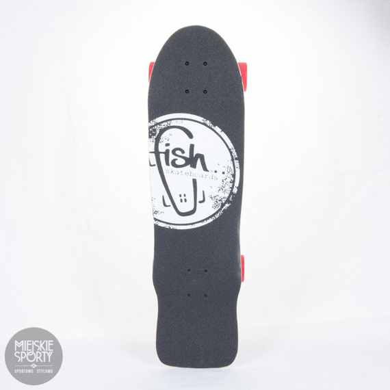 Shortboard Fish Skateboards Flounder Silver Red