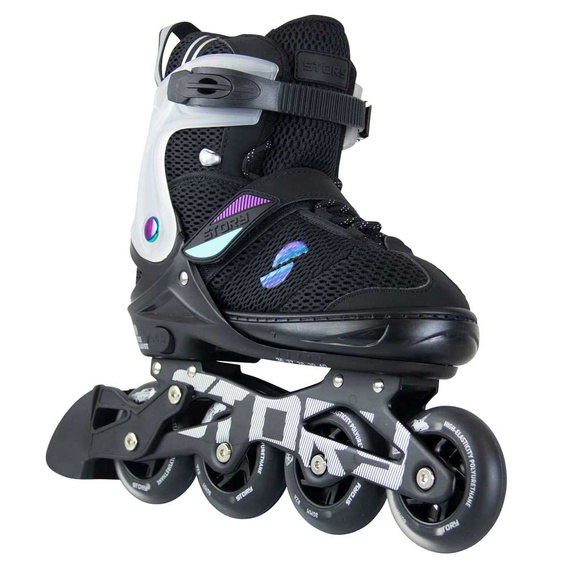 Rolki regulowane Story Motion Adjustable Inline Skates Czarno-Transparentny